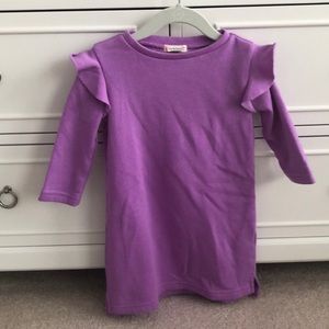 Toddler girls purple sweatshirt dress